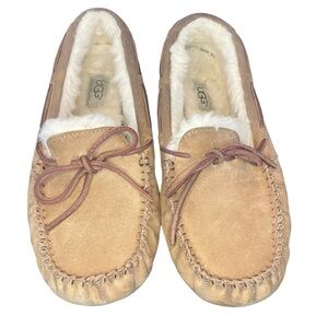 UGG Dakota Women's Slipper Chestnut Brown Leather Tie Size 8